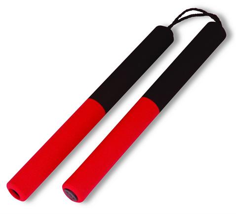 Foam Rubber Red Grip Nunchaku